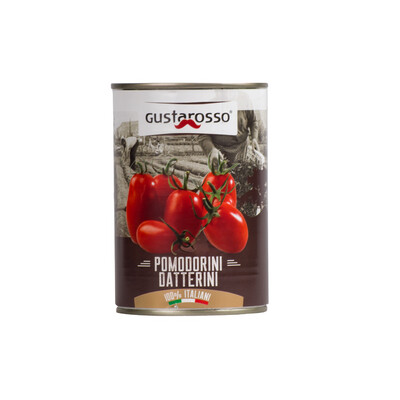 Pomodori Datterini Gustarosso latta da 400 grammi netti X 12 Barattoli