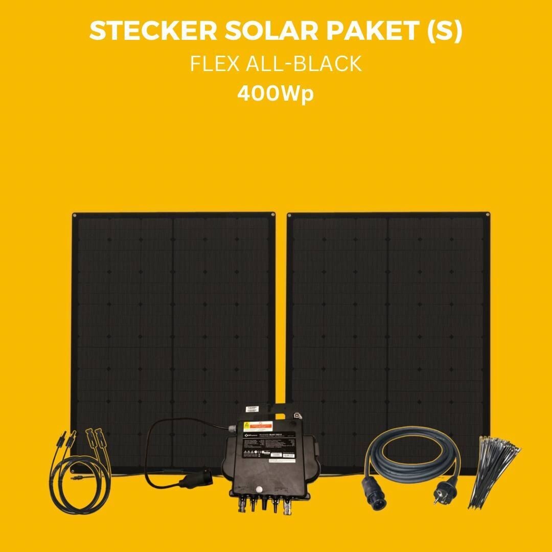 Flex All-Black Stecker Solar Paket (S) 400Wp