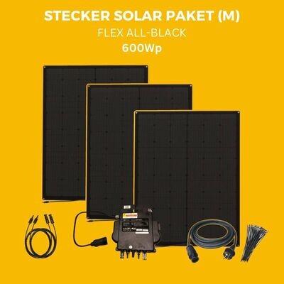 Flex All-Black Stecker Solar Paket (M) 600Wp