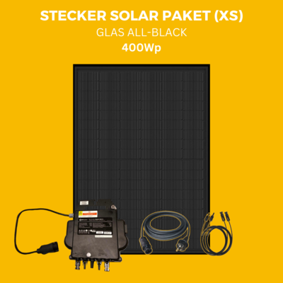 Glas Stecker Solar Paket XS (Full-Black)