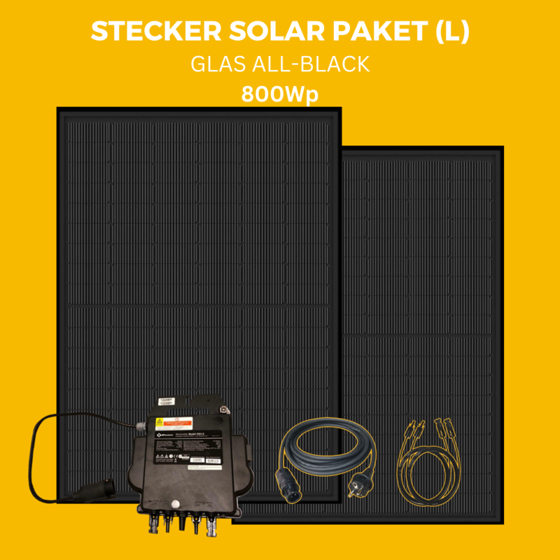 Glas Stecker Solar Paket L (Full-Black) Glas Stecker Solar Paket L (Full-Black)