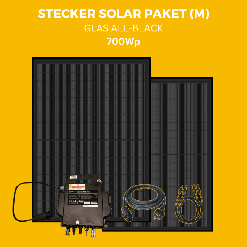 Glas Stecker Solar Paket M (Full-Black) Glas Stecker Solar Paket M (Full-Black)