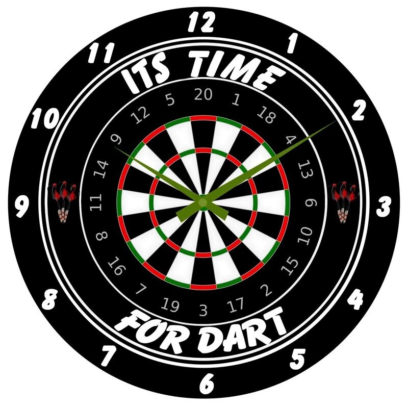 Dartuhr mit der Aufschrift ITS TIME FOR DART