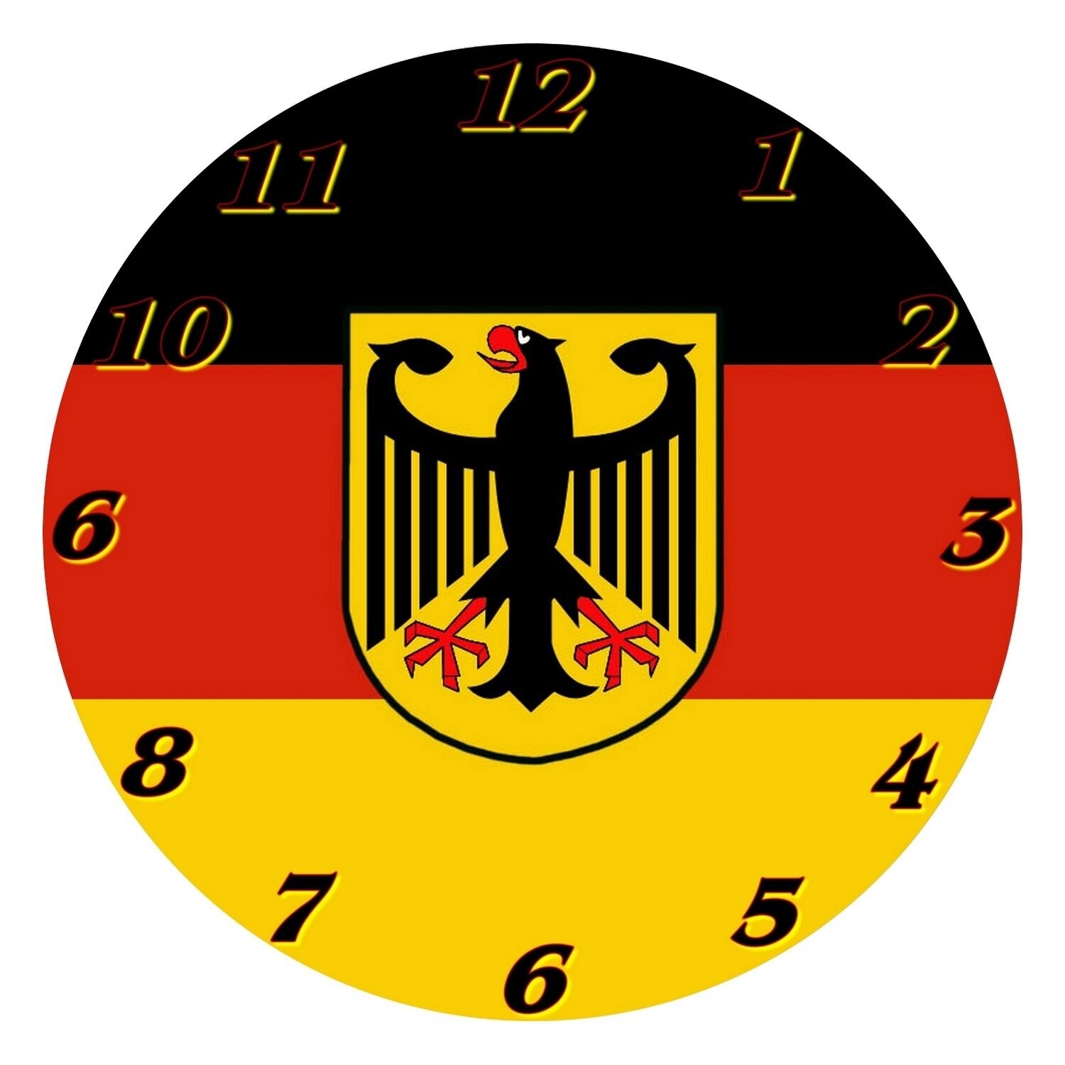 2. Wanduhr Länderflagge  Deutschland