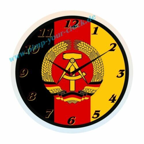 Wanduhr Länderflagge  DDR
