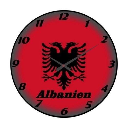 Wanduhr Länderflagge  Albanien