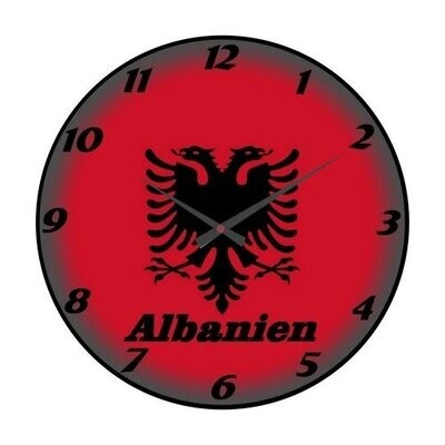 Wanduhr Länderflagge  Albanien