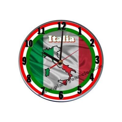 Wanduhr Länderflagge  Italien