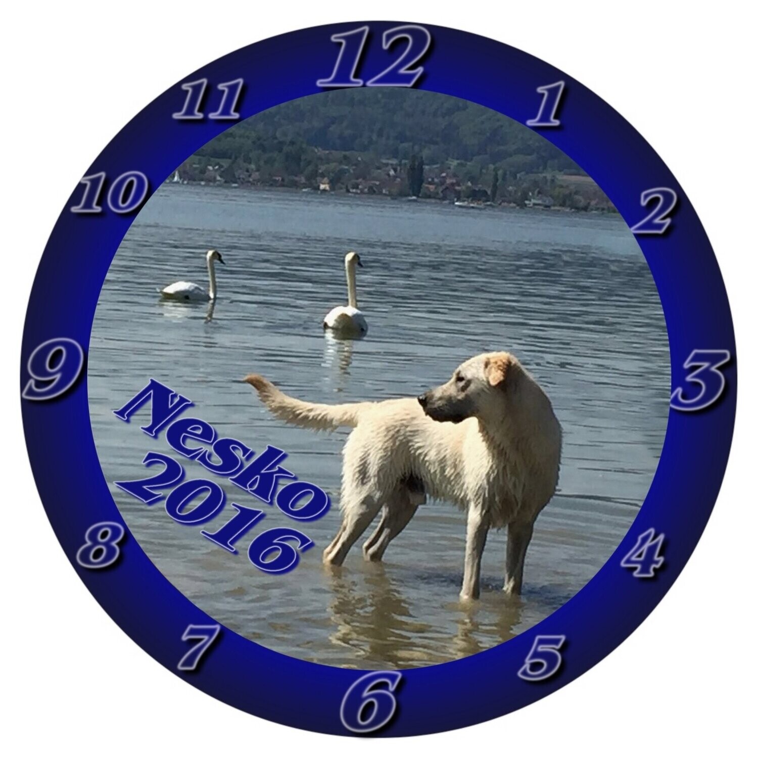 Individuelle Wanduhr mit ihrem Bild - Bereich Tiere -