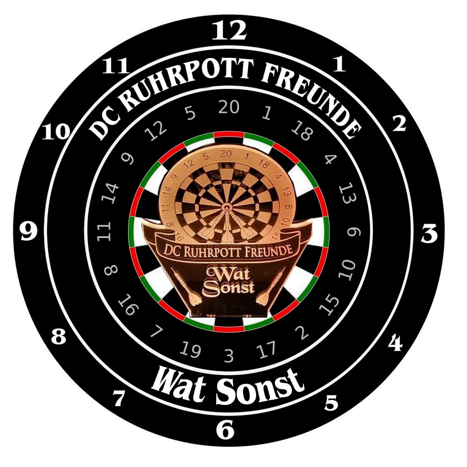 individuelle Wanduhr Vereine  Dart - Billard