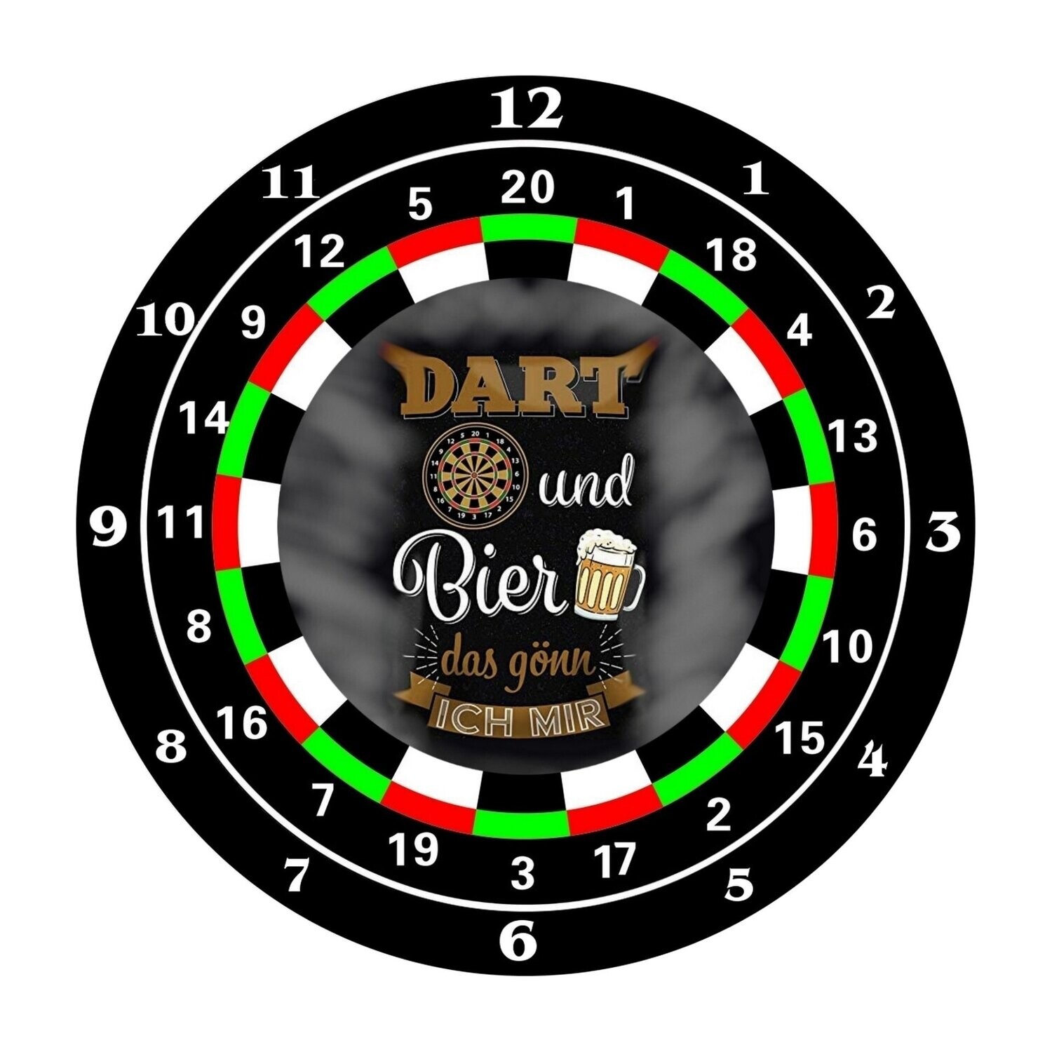 individuelle Wanduhr Vereine  Dart - Billard