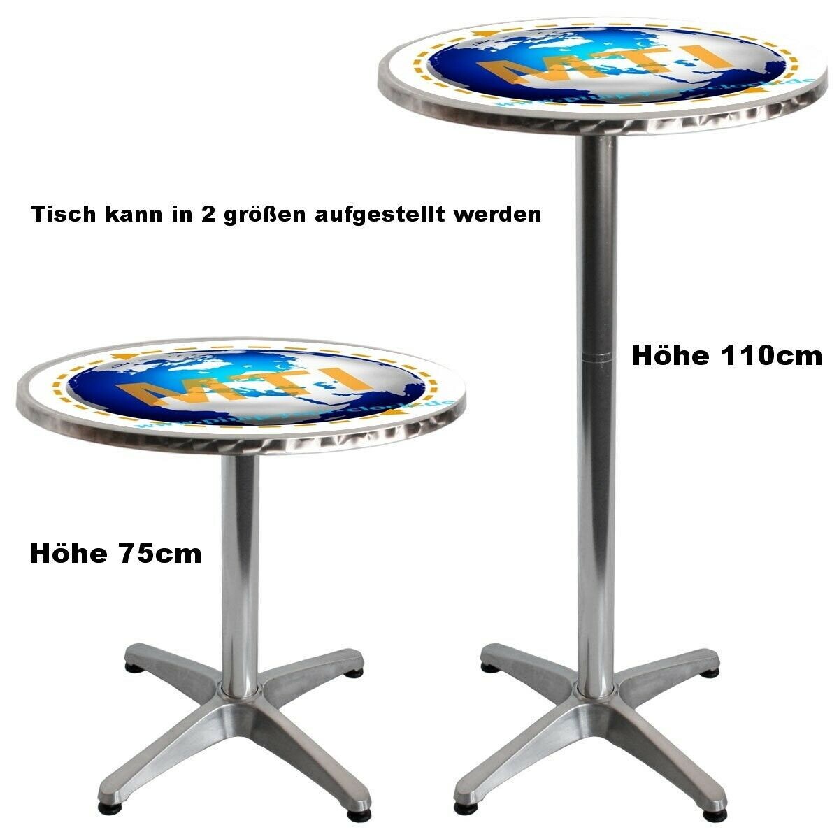 Individueller Tisch mit Logo oder Bild