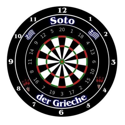 Dart Wanduhren mit Text und Namen