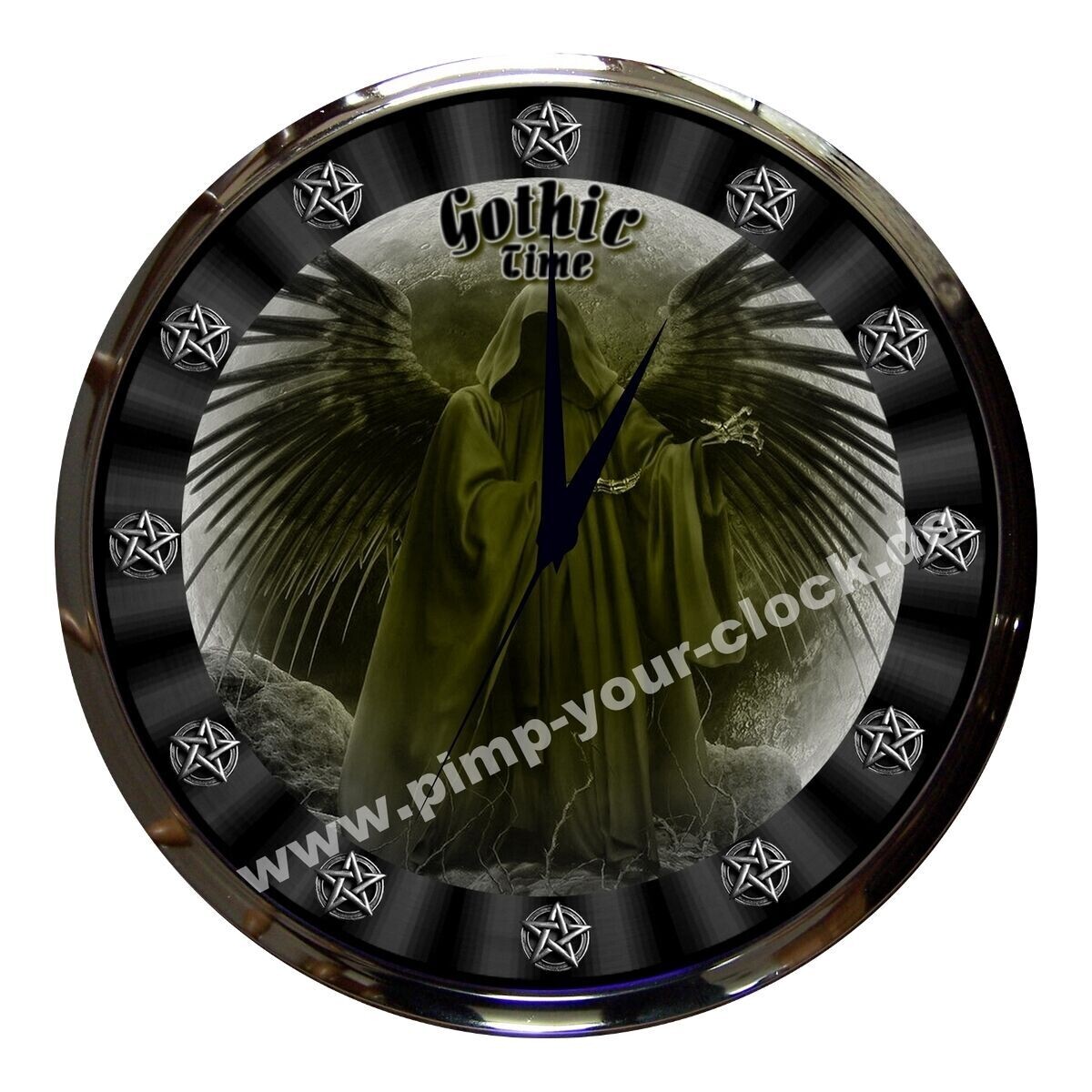 Wanduhr Gothic - Pentragramm - Fantasy