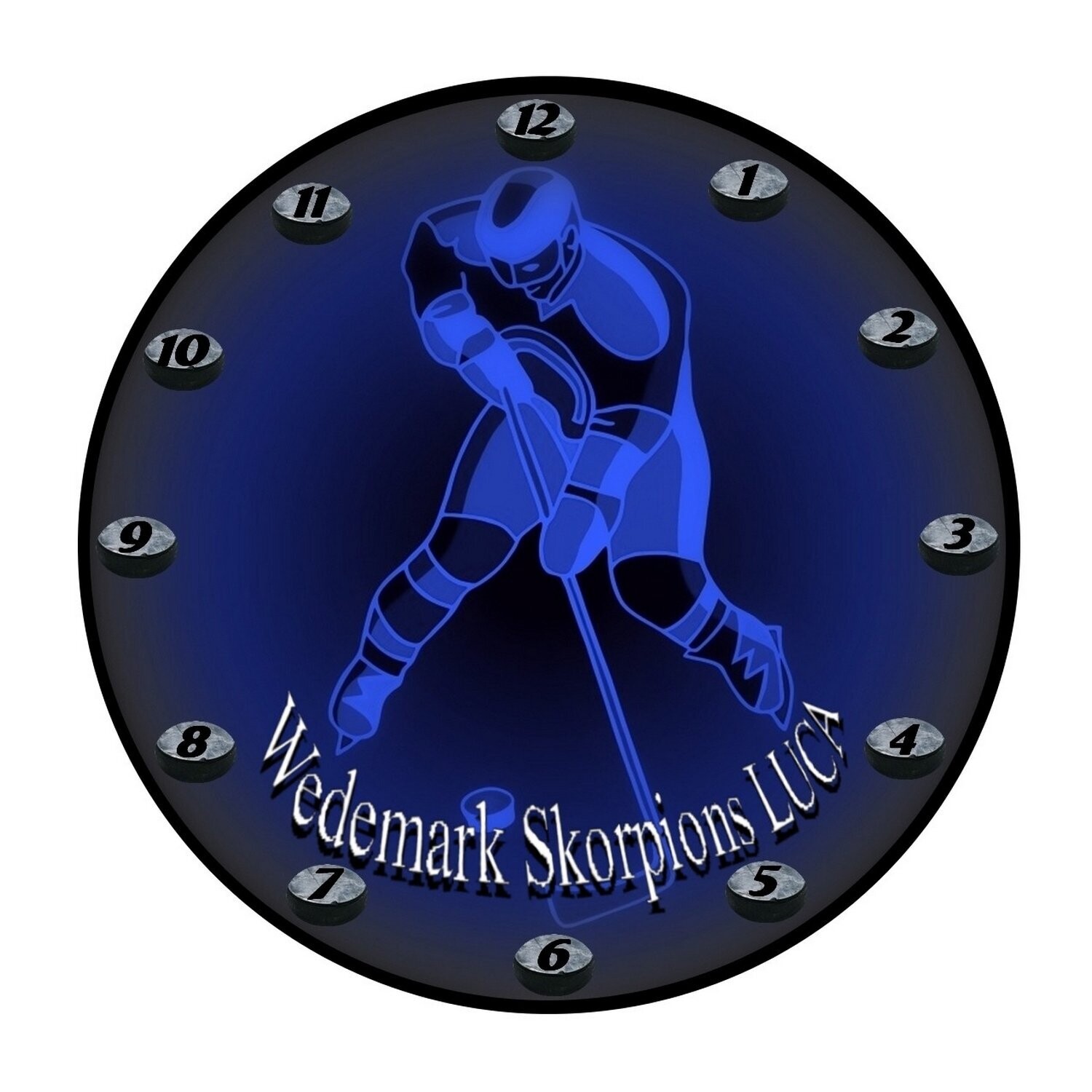 Wanduhr Eishockey - Ice Hockey mit Namen oder Text