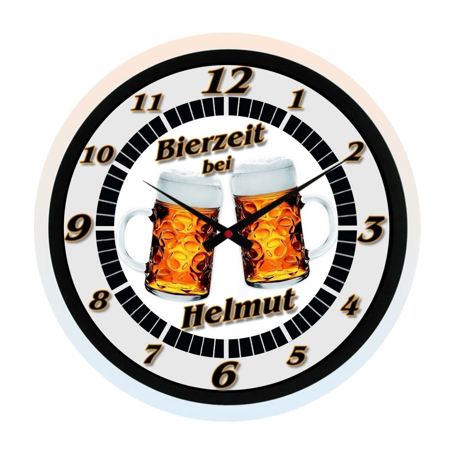 Bier - Beer Uhr mit Namen