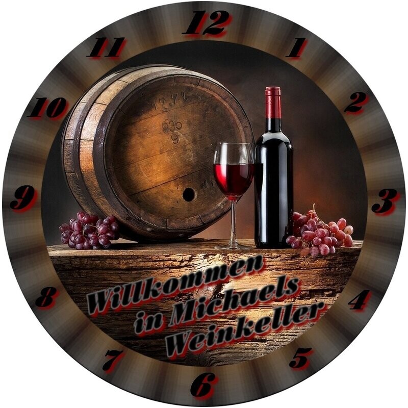 Wein Uhr mit Namen