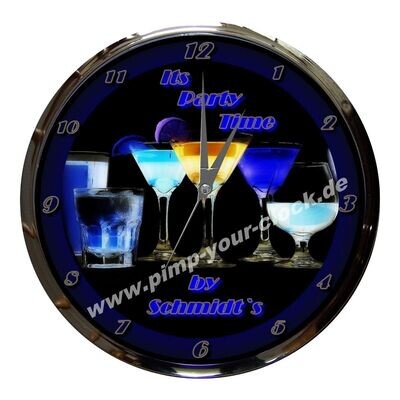 Party Time Uhr mit Namen