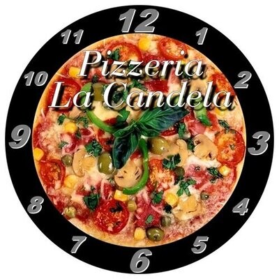 Pizza Pizzeria  Uhr mit Namen