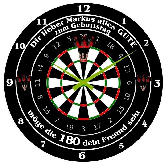 Dart Geburtstag  180 mit Name bzw. Text