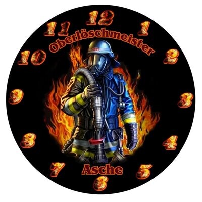 Feuerwehr Uhr mit Namen
