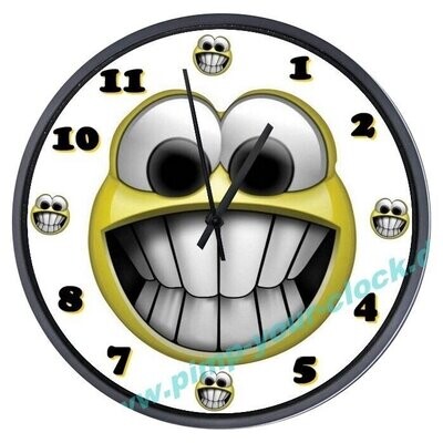 Wanduhr Smiley stolz - witzig