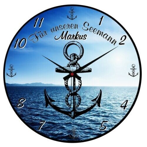 Anker / Boot / Schiff / Meer / Wasser / Seemann Uhr mit Namen