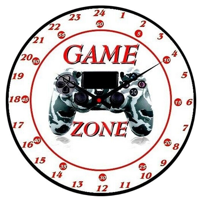 24 Stunden  Wanduhr Game Zone