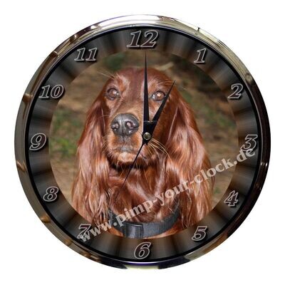 Wanduhr Tier - Hund  Irish Setter