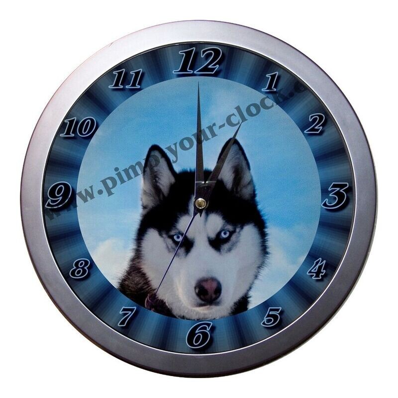 Wanduhr Tier - Hund Husky