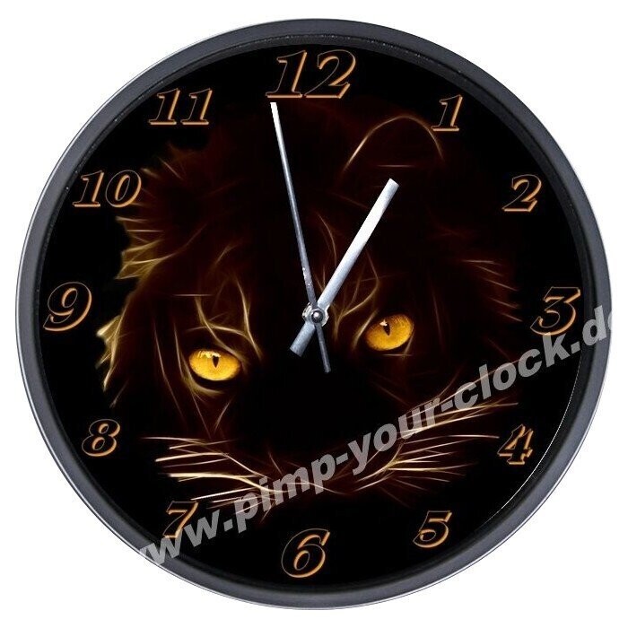 Wanduhr Tier - Katze - Katzenaugen