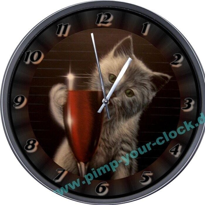Wanduhr Tier -  Katze