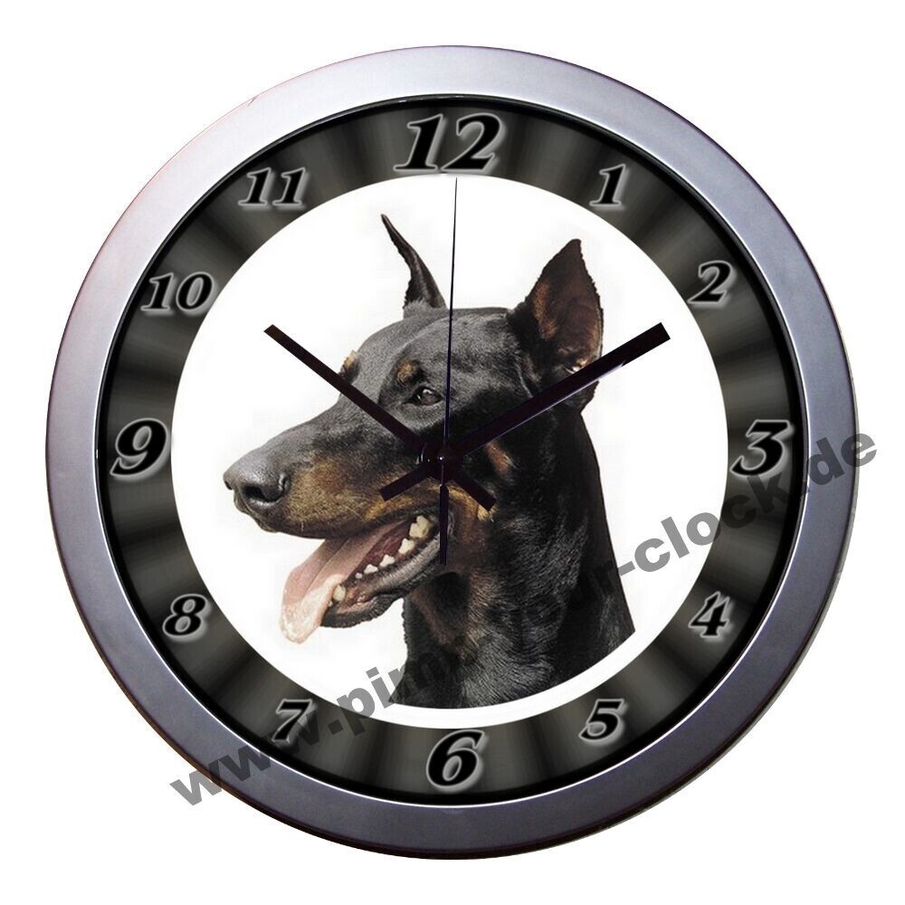 Wanduhr Tier -  Hund -  Dobermann