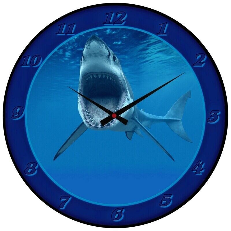 Wanduhr Tier - bissiger Hai / Shark