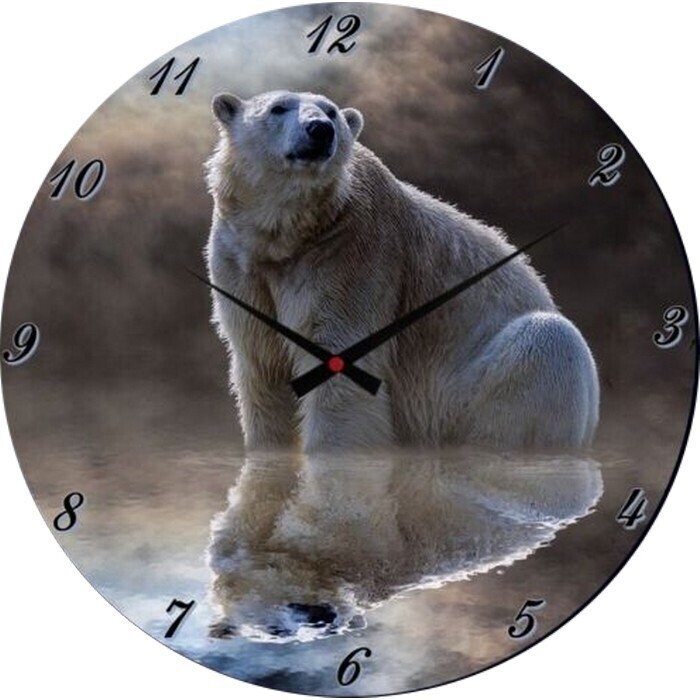 Wanduhr Tier -  Eisbär - Bär - Wildtier