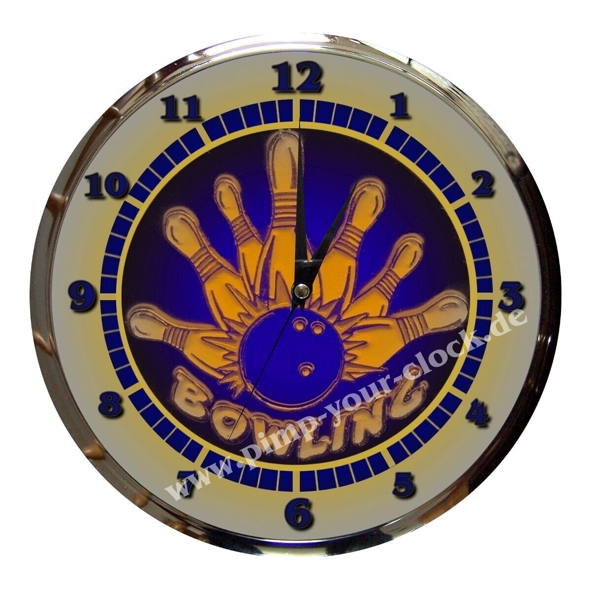 Wanduhr  Bowling - Kegeln