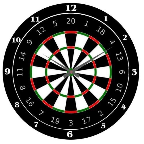 Dartuhr als Steeldartscheibe
