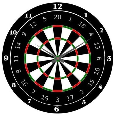 Dartuhr als Steeldartscheibe