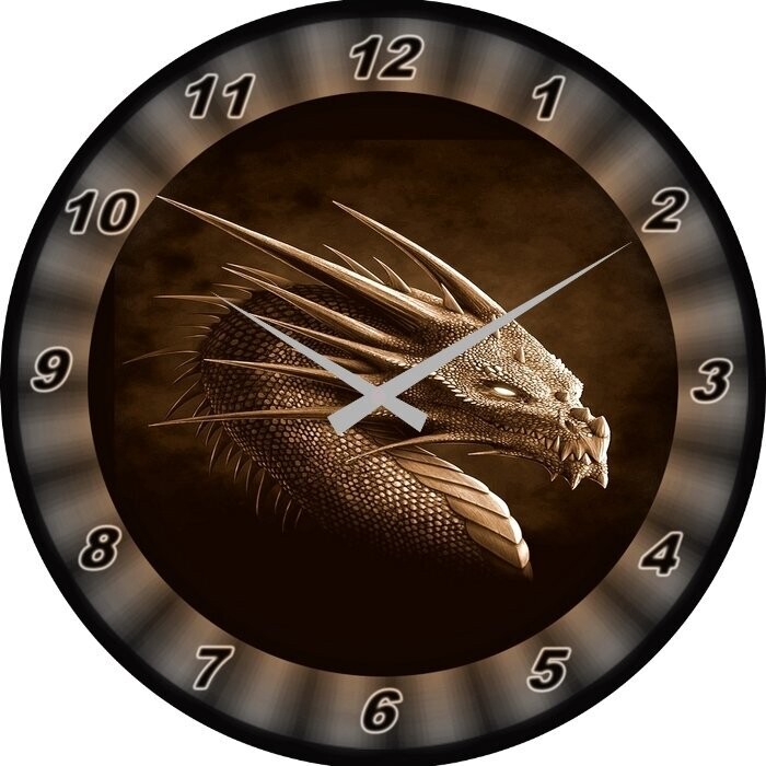 Wanduhr  Drachen - Dragon