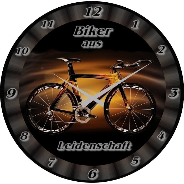 Wanduhr Fahrrad - Bike mit Aufschrift