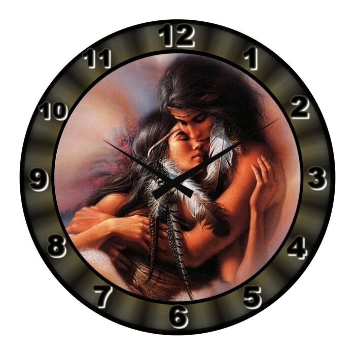 Wanduhr Indianer