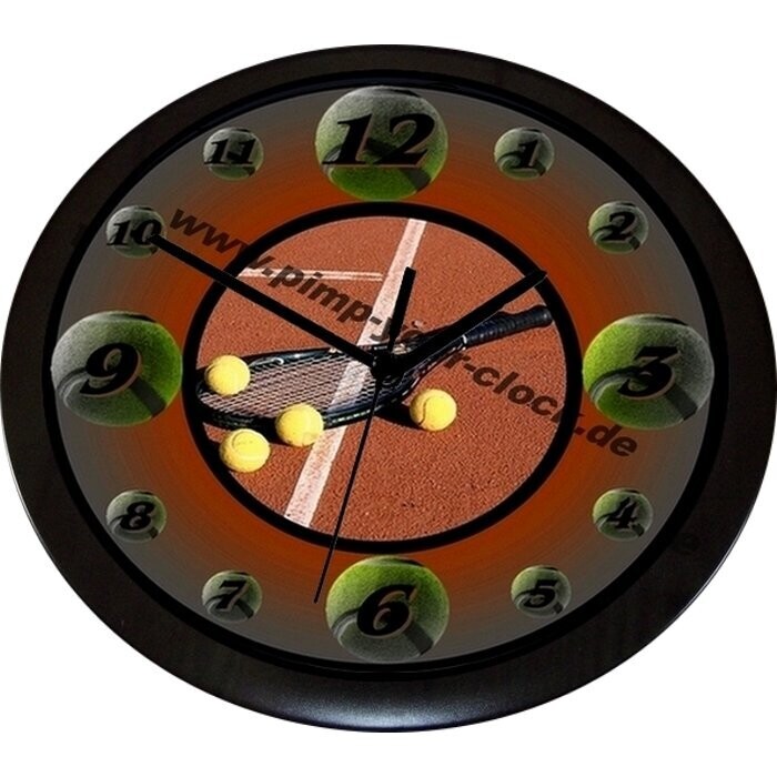 Wanduhr Tennis
