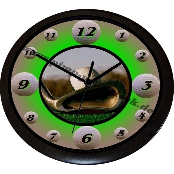 Wanduhr Golf