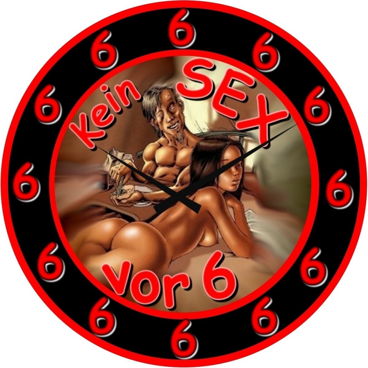 Wanduhr Kein Sex vor 6 - Erotic