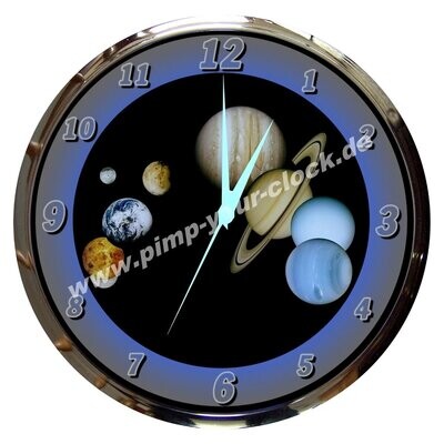 Wanduhr  Weltall - Planeten