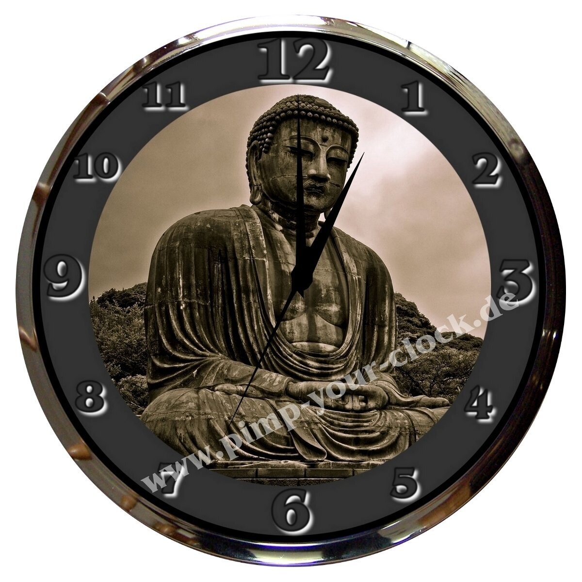 Wanduhr Buddha