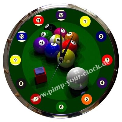 Wanduhr " Billard "