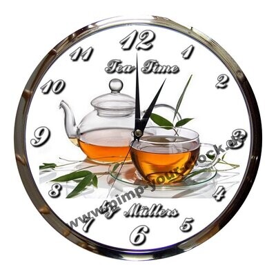 Wanduhr Tee Tea Uhr mit Namen