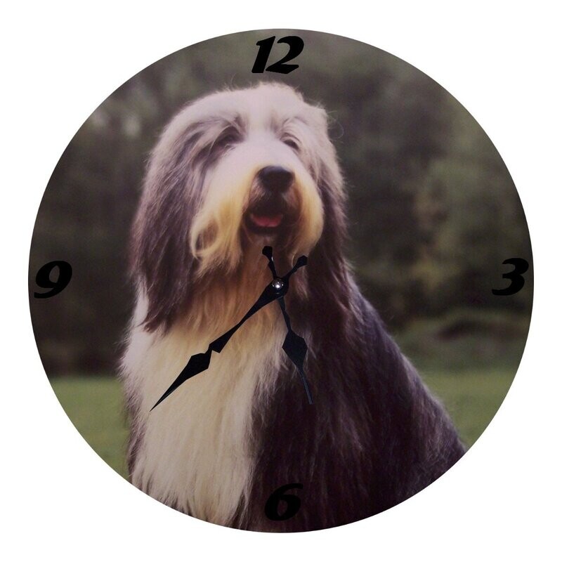Wanduhr Hunderasse Bobtail