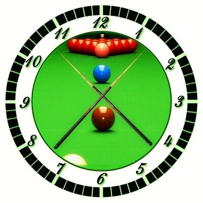 Wanduhr Billard - Snooker